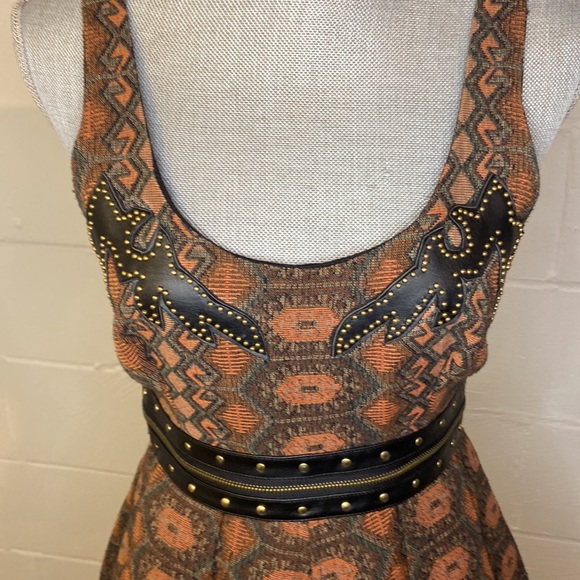 ❌ Free People New Romantics Santa Anna Fit N Flare Boho studded Dress Size 4 - Picture 7 of 10